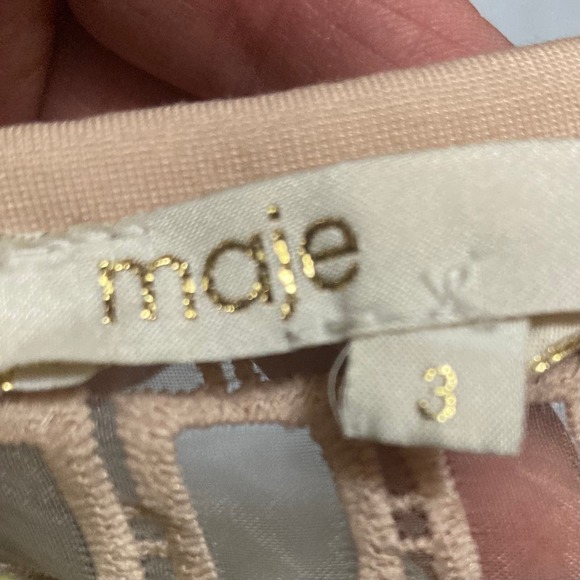 Gorge Maje embroidered overlay fit & flair dress small - Picture 10 of 11